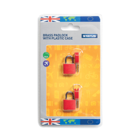 Status Brass Travel Padlock with Key 5 Pack 523409 F