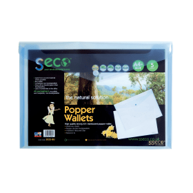 Stewart Superior Eco Biodegradable Wallet A4 Blue 5 Pack 30085 BU 114123 F