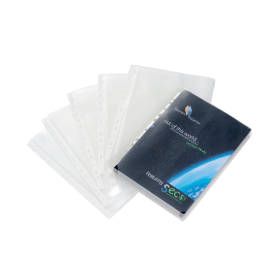 Stewart Superior Expand Cat Punched Pocket A4 Clear 10 Pack EPP 10 447276 F