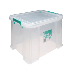 StoreStack 36L Clear Storage Box 444973 F