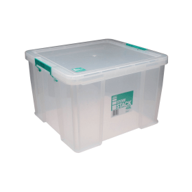 StoreStack 48L Clear Storage Box 444972 F