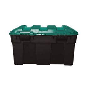 StoreStack Black Heavy Duty Storage Crate and Lid 916926 F