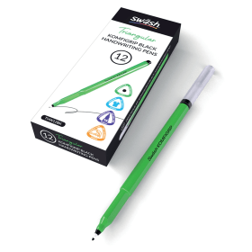 Swash KOMFIGRIP Handwriting Pen Black 12 Pack 411067 F