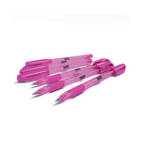 Swash Triangular Ballpoint Pens with Rubber Grip 0.8mm Line 40 Pink 3 Purple 43 Pack 838514 F