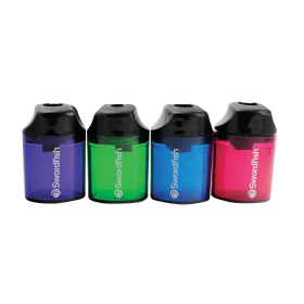 Swordfish Canister Double Hole Pencil Sharpener Assorted 150658 F