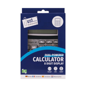 Tallon Midi Calculator 8 Digit Dual Power Grey 523438 F