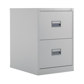 Talos 2 Drawer Filing Cabinet 465mm x 620mm x 700mm Grey 498690 F