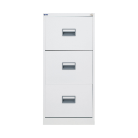 Talos 3 Drawer Filing Cabinet 465mm x 620mm x 1000mm White 498695 F