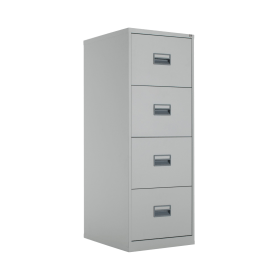 Talos 4 Drawer Filing Cabinet 465mm x 620mm x 1300mm Grey 498698 F