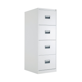 Talos 4 Drawer Filing Cabinet 465mm x 620mm x 1300mm White 498699 F