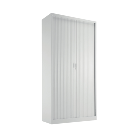 Talos Side Opening Tambour Unit 1000mm x 450mm x 1950mm White 499485 F