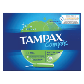 Tampax Compak Super Applicator Tampons Boxed 18 x 6 108 Pack PX70566 F