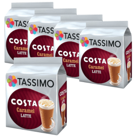 Tassimo Costa Caramel Latte Coffee Pods 40 Pack 534079 F