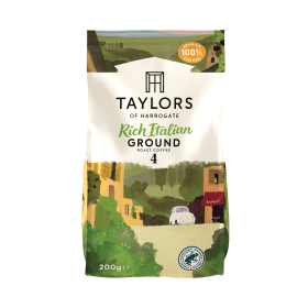Taylors Rich Italian Roast and Ground Coffee 200g 819226 F