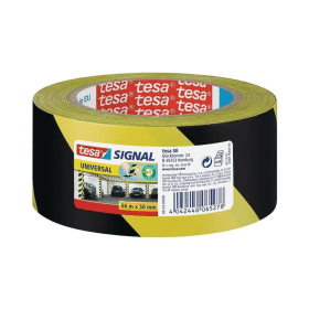 Tesa Hazard Tape 50mm x 66m Black Yellow