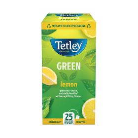 Tetley Green Tea with Lemon Tea Bags 25 Pack 461673 F
