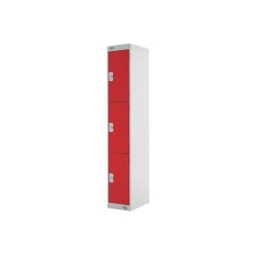 Three Compartment Locker 300x300x1800mm Red Door MC00017 461389 F