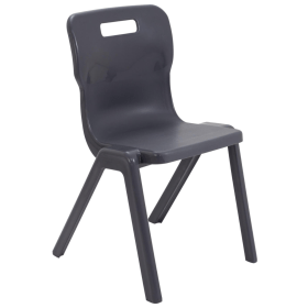 Titan One Piece Classroom Chair 14 Years 460mm Seat Height Charcoal 30 Pack KF838746 F