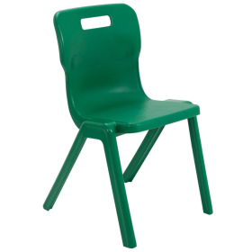 Titan One Piece Classroom Chair 14 Years 460mm Seat Height Green KF72176 F