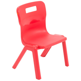 Titan One Piece Classroom Chair 3 4 Years 260mm Seat Height Red KF78502 F