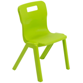 Titan One Piece Classroom Chair 363x343x563mm Lime KF78512 F