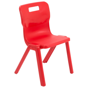 Titan One Piece Classroom Chair 432x408x690mm Red KF72164 F