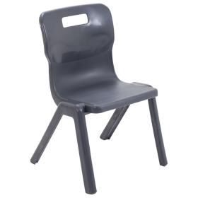 Titan One Piece Classroom Chair 435x384x600mm Charcoal KF72162 F
