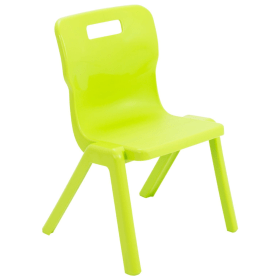 Titan One Piece Classroom Chair 435x384x600mm Lime KF78516 F