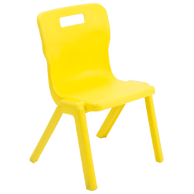 Titan One Piece Classroom Chair 435x384x600mm Yellow KF72163 F