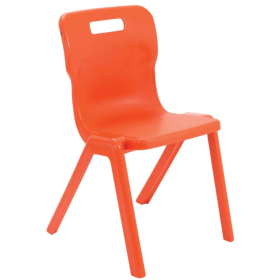 Titan One Piece Classroom Chair 482x510x829mm Orange KF78530 F