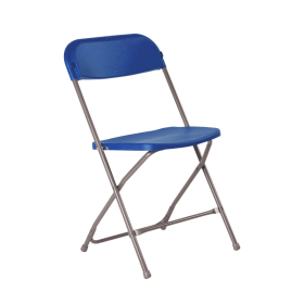 Titan Straight Back Folding Chair 445mm x 460mm x 870mm Blue 610375 F