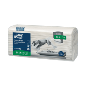 Tork Cleaning Cloths Heavy Duty Folded 105 x 4 White 420 Pack 766975 F