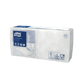 Tork Cocktail Napkins 2 Ply White 200 Pack 478776 F
