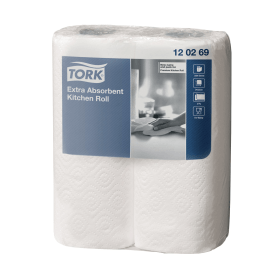 Tork Extra Absorbent Kitchen Roll 2 Ply White 24 Pack 110863 F