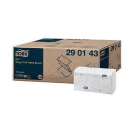 Tork Hand Towel Singlefold 230mm x 226mm 2 Ply White 3750 Pack 780455 F