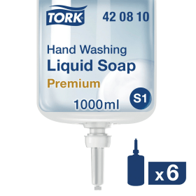 Tork Hand Washing Liquid Soap 1 Litre 6 Pack 433525 F