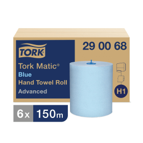 Tork Matic Hand Towel H1 150m 2 Ply Blue 6 Pack 463751 F