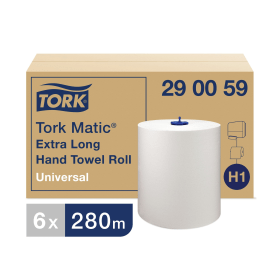 Tork Matic Hand Towel H1 280m 1 Ply White 6 Pack 410985 F