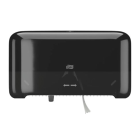 Tork OptiServe Coreless 2 Roll Toilet Roll Dispenser Black SCA56269 F