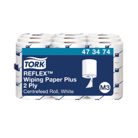 Tork Reflex Multipurpose Wiping Paper Plus 67m 2 Ply White 9 Pack 133446 F