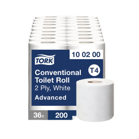 Tork T4 Conventional Toilet Roll 2 Ply 200 Sheets 36 Pack 479197 F