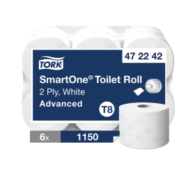 Tork T8 SmartOne Toilet Roll 1150 Sheets 2 Ply 6 Pack 100458 F