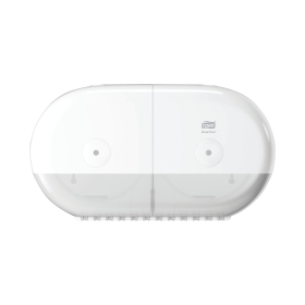 Tork T9 SmartOne Twin Mini Toilet Paper Dispenser White 471188 F