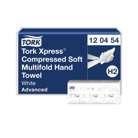 Tork Xpress Compressed Soft Multifold Hand Towels 320mm x 212mm 2 Ply White 2400 Pack 928590 F