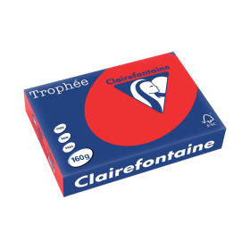 Trophee Card A4 160gsm Coral Red 250 Sheets 610222 F