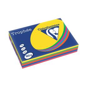 Trophee Card A4 160gsm Intensive Assorted 250 Sheets 610231 F