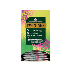 Twinings Strawberry Green Tea Mesh Pyramid Envelope Tea Bags 15 Pack 830716 F