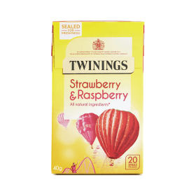 Twinings Strawberry Raspberry Tea Bags 20 Pack 883180 F