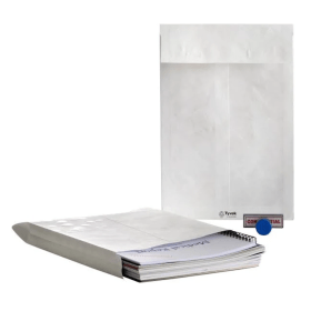 Tyvek B4A Envelope 330mm x 250mm x 38mm Gusset Peel and Seal White 100 Pack 161670 F
