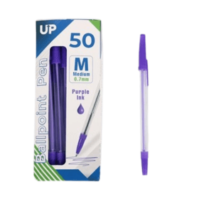 UP Ballpoint Pen 0.7mm Medium Purple 50 Pack 912795 F